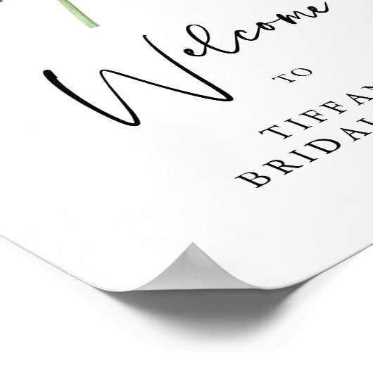 Blue Hydrangea Floral Fête des mariées Affiche de  (Coin)