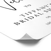 Blue Hydrangea Floral Fête des mariées Affiche de  (Coin)