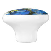  Blue Hydrangea Floral Keramische Knop (Zijkant)