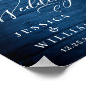 Blue Hydrangea Floral Lantern Wood Welkom Weduwsch Poster (Hoek)