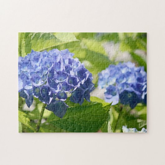 Blue Hydrangea Floral Legpuzzel (Horizontaal)