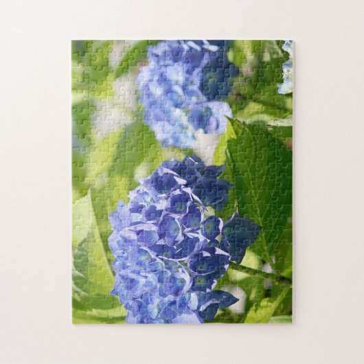 Blue Hydrangea Floral Legpuzzel (Verticaal)