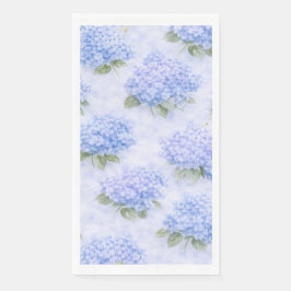 Blue Hydrangea Floral Paper Guest Towels Servet