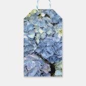 Blue Hydrangea Floral Wedding Favor Labels Cadeaulabel (Achterkant)