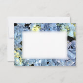 Blue Hydrangea Floral Wedding Flat Dank je wel Kaart (Achterkant)