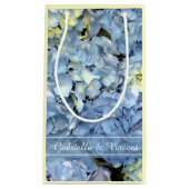 Blue Hydrangea Floral Wedding Klein Cadeauzakje (Voorkant)