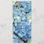 Blue Hydrangea Floral Wedding Programme Programma (Achterkant)