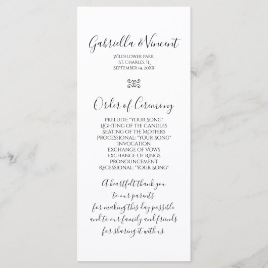 Blue Hydrangea Floral Wedding Programme Programma (Voorkant)