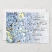 Blue Hydrangea Floral Wedding Rehearsal Dinner Kaart (Voorkant)