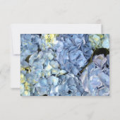 Blue Hydrangea Floral Wedding RSVP Response Kaartje (Achterkant)