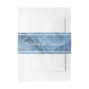 Blue Hydrangea Floral Wedding Uitnodigingen Wikkel