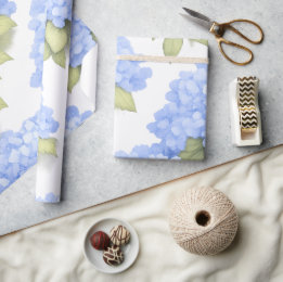 Blue Hydrangea Floral Wrapping Paper – Boutique  Cadeaupapier