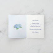 Blue Hydrangea Florals Baby shower Merci (Intérieur)