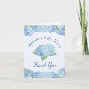Blue Hydrangea Florals Baby shower Merci