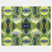 Blue Hydrangea Flower Abstract Fleece Deken (Voorkant (Horizontaal))