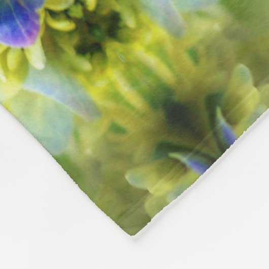 Blue Hydrangea Flower Abstract Fleece Deken (Hoek)