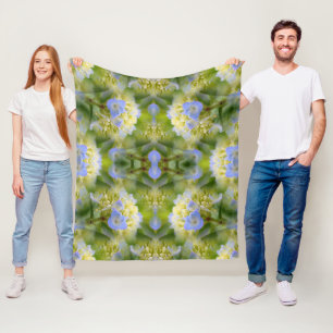 Blue Hydrangea Flower Abstract Fleece Deken