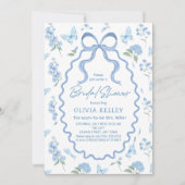 Blue Hydrangea Flower Bridal Shower Invitation (Devant)