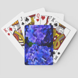 Blue Hydrangea Flower Designer Pokerkaarten