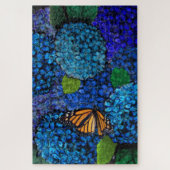 Blue Hydrangea Flower Floral Jigsaw Puzzle (Vertical)