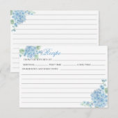  Blue Hydrangea Flower Garden Recept Kaart (Voorkant / Achterkant)