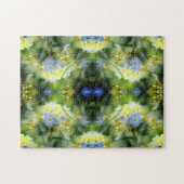 Blue Hydrangea Flower Lijst Creëer Uw eigen foto Legpuzzel (Horizontaal)