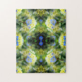 Blue Hydrangea Flower Lijst Creëer Uw eigen foto Legpuzzel (Verticaal)