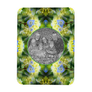 Blue Hydrangea Flower Lijst Creëer Uw eigen foto Magneet