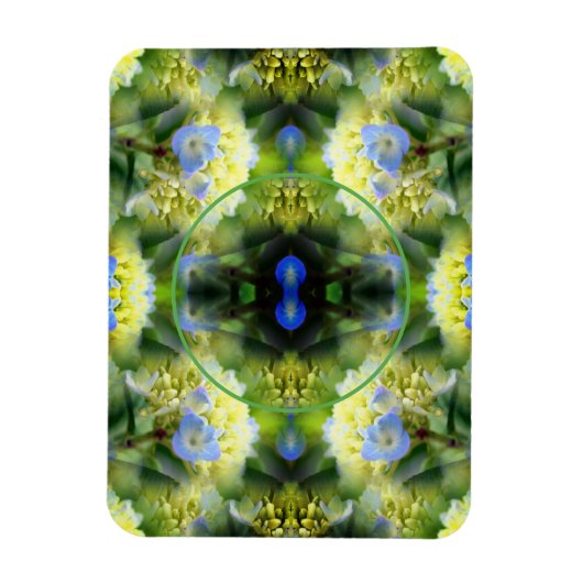 Blue Hydrangea Flower Lijst Creëer Uw eigen foto Magneet (Verticaal)