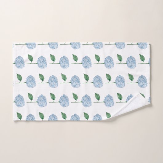Blue Hydrangea Flower Painting Pattern (Serviette à main)