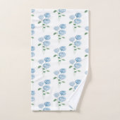 Blue Hydrangea Flower Painting Pattern (Serviette à main)