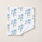 Blue Hydrangea Flower Painting Pattern Bad Handdoek (Wasdoekje)