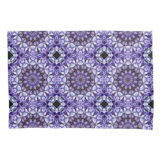 Blue Hydrangea Flower Petals Abstract kunstpatroon Kussensloop (Voorkant)