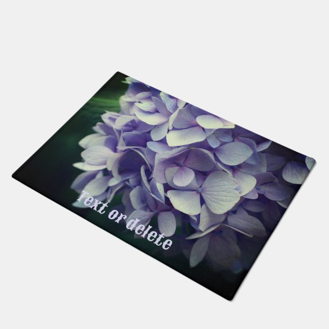 Blue Hydrangea Flower Petals persoonlijk Deurmat (Schuin)