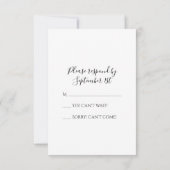 Blue Hydrangea Flower Wedding RSVP (Dos)