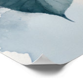 Blue Hydrangea Flowers Art Imprimer Poster (Coin)