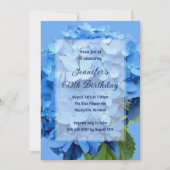 Blue Hydrangea Flowers Birthday voor haar Kaart (Voorkant)