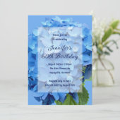 Blue Hydrangea Flowers Birthday voor haar Kaart (Staand voorkant)