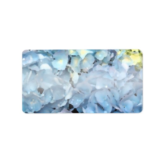 Blue Hydrangea Flowers Etiket (Voorkant)