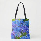 Blue Hydrangea Flowers Floral Art Canvas tas (Voorkant)