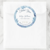 Blue Hydrangea Flowers Hartelijk dank Ronde Sticker (Tas)