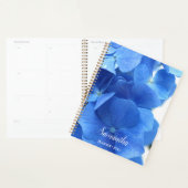 Blue Hydrangea Flowers Personalized Planner (Display)