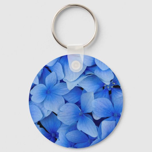 Blue Hydrangea Flowers Sleutelhanger (Voorkant)