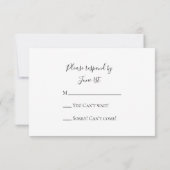Blue Hydrangea Flowers Waterverf Wedding RSVP (Achterkant)