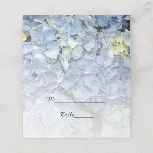 Blue Hydrangea Flowers Wedding (Buitenkant ongevouwen)