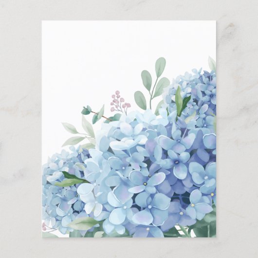 Blue Hydrangea Flyer (Achterkant)