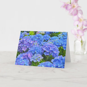 Blue Hydrangea Garden Art Note Kaart