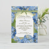 Blue Hydrangea Garden Party Verjaardag Kaart (Staand voorkant)