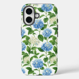 Blue Hydrangea Garden | Watercolor Floral iPhone  16 Hoesje