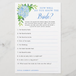 Blue Hydrangea Geometric Vrijgezellenfeest Game